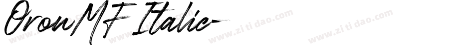 OronMF Italic字体转换